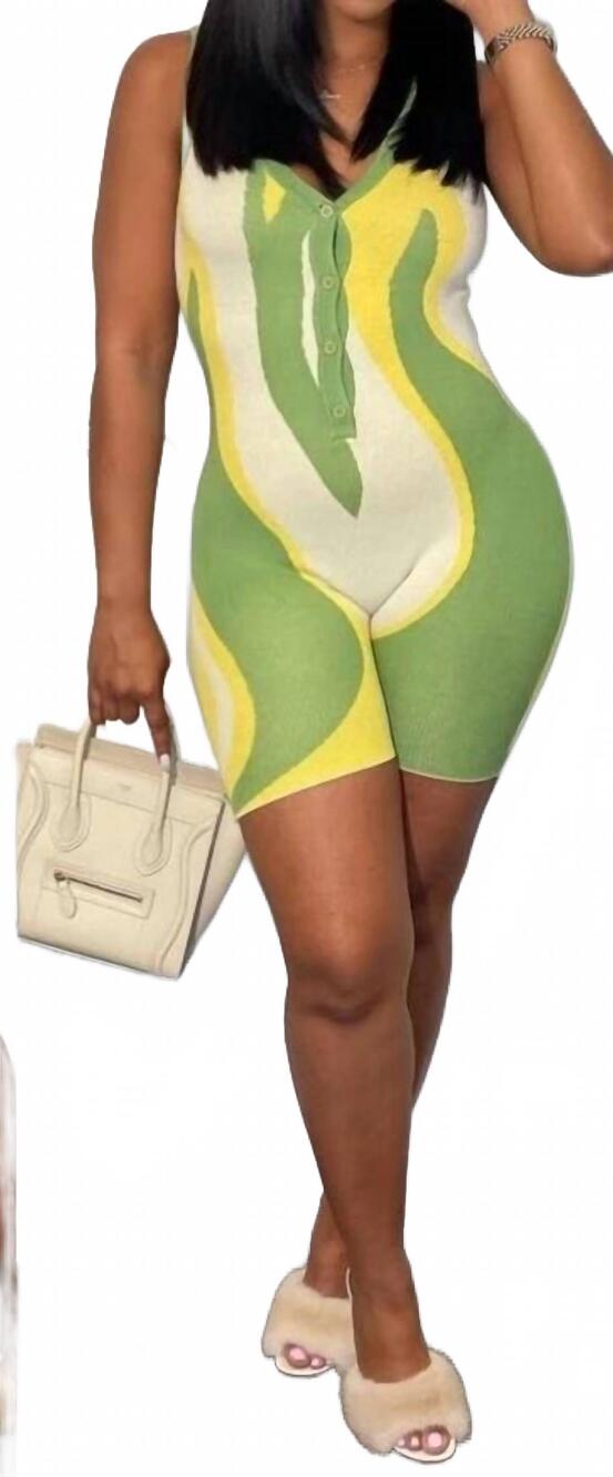 NEW REHAB tee's romper in green